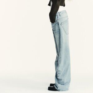 Zara TRF SHIFTED SEAM LOW WAIST JEANS